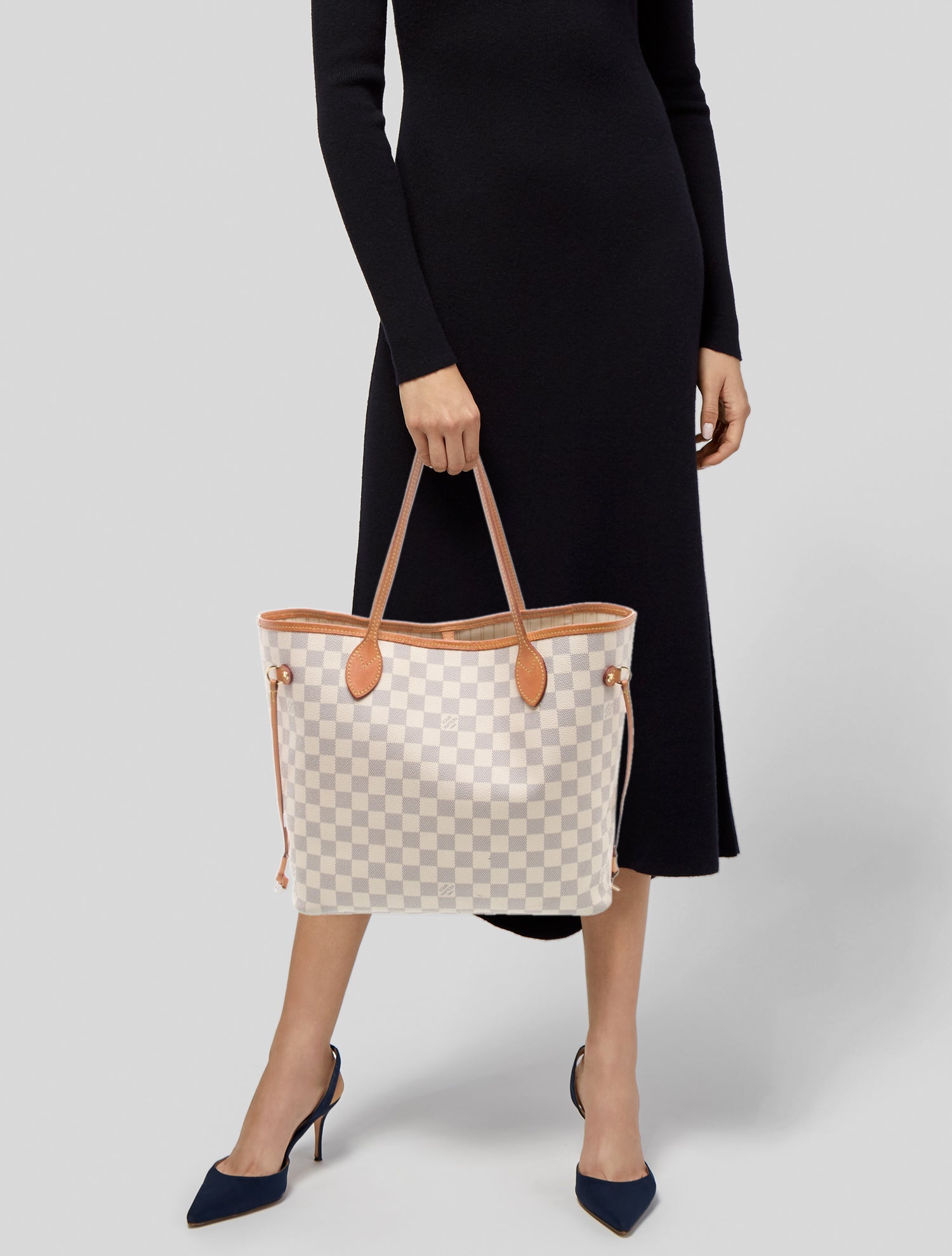 Louis Vuitton Damier Azur Neverfull w/Pouch MM